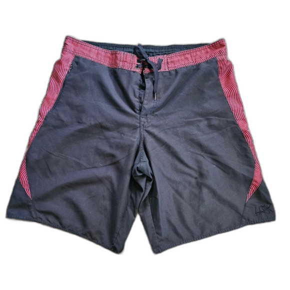 Tony Hawk Swim Trunks Board Shorts Black & Red Lined Zip Pockets Sz. Extra Large - Picture 11 of 11